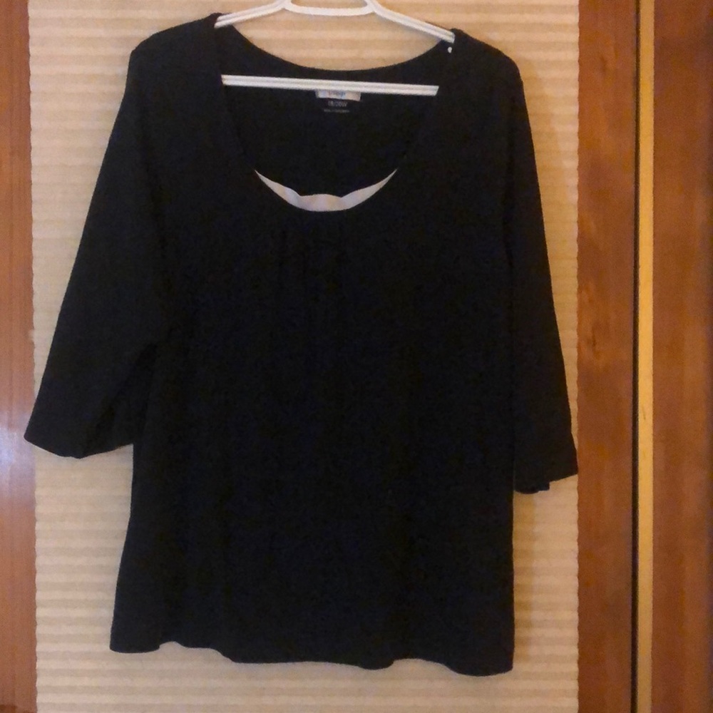 Black Maxim women’s plus 3/4 sleeve top 18 20w